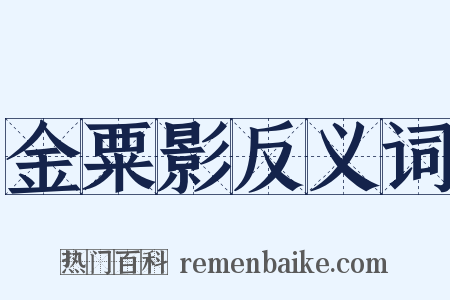 金粟影反义词是什么意思的图片